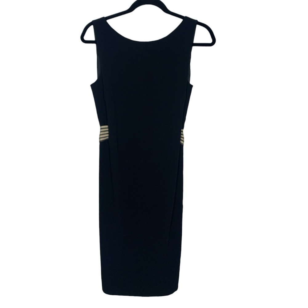 Moschino black Sheath Dress with Grogain Ribbon Tie